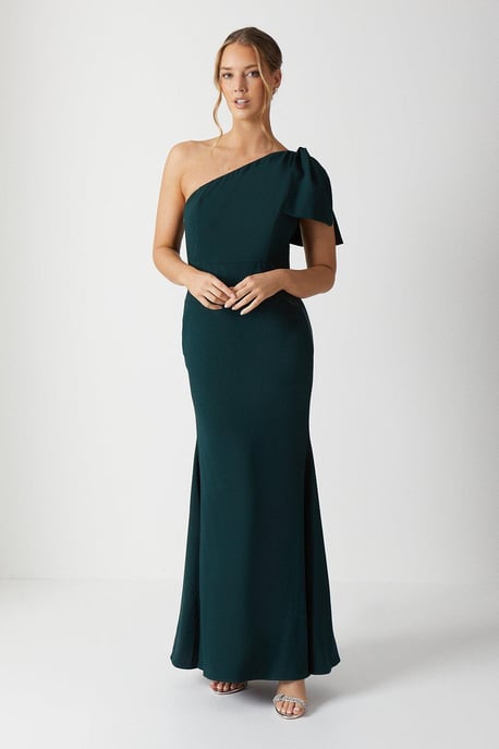Bow One Shoulder Bridesmaids Dress - Image 1