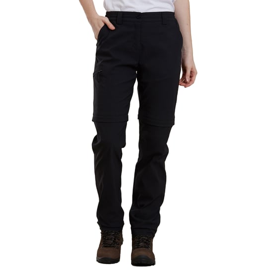Mountain Warehouse Womens/Ladies Hiker Stretch Zip-Off Trousers (Black) - Image 1