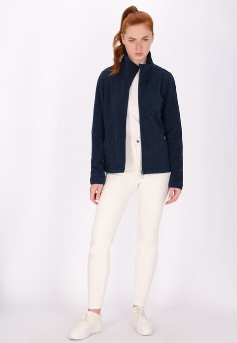 Dreimaster fleece jacket women marine melange - Image 2