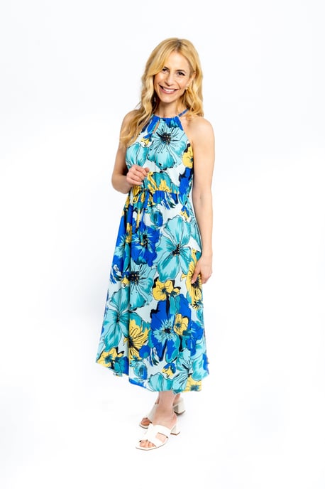 Vestido floral de cuello alto Tia - Image 4