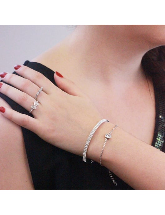 Pulseras con piedras de nacimiento: plata, oro rosa y cristal - Image 4