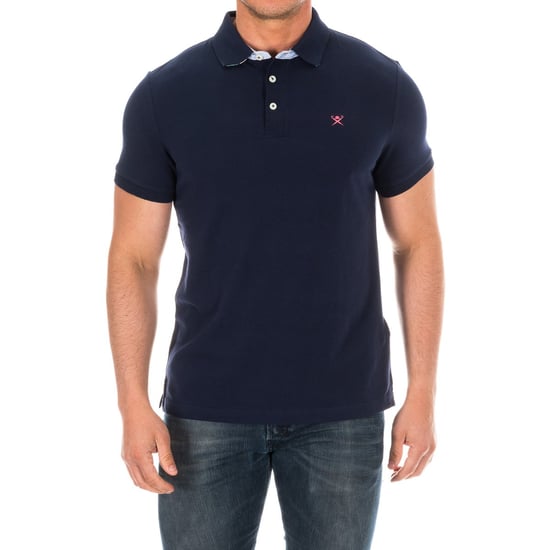 Men's short-sleeved polo shirt with lapel collar HM561798