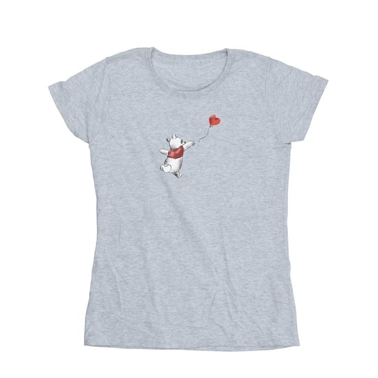 Disney Womens/Ladies Winnie The Pooh Balloon Cotton T-Shirt (Sports Grey)