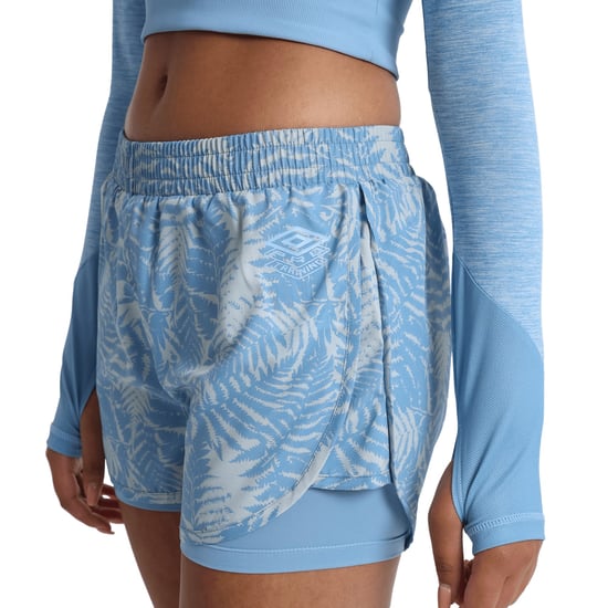 Umbro Womens/Ladies Pro Training Printed Hybrid Shorts (Allure/Silver Grey)