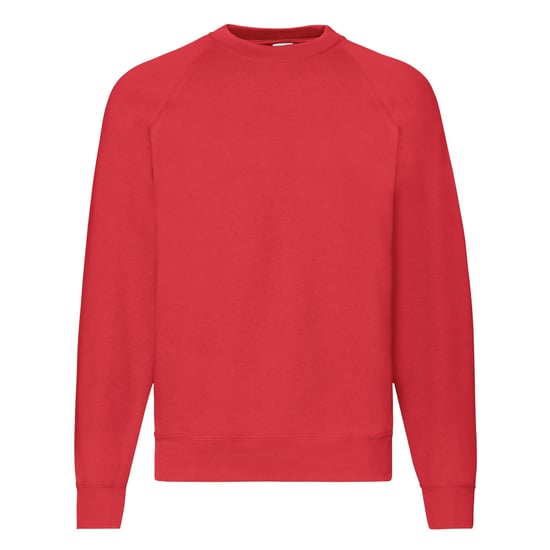 Fruit Of The Loom Mens Raglan Sleeve Belcoro® Sweatshirt (Red) - Image 1