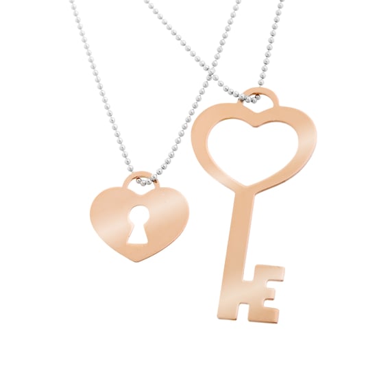 Orphelia 'Izabella' Women's 925 Sterling Silver Necklace - Silver/Rose ZK-7185 - Image 1
