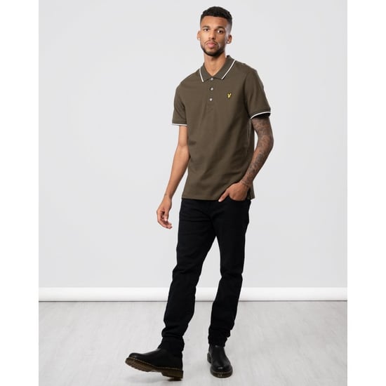Polo Lyle and Scott en Olivgrun mit Streifen - Image 6