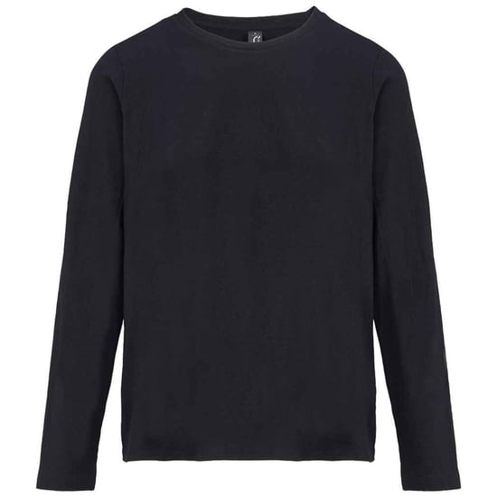 SOLS Womens/Ladies Monarch Long-Sleeved T-Shirt (Deep Black) - Image 1