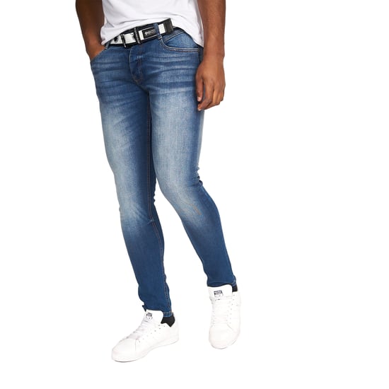Crosshatch Mens Barbeck Slim Jeans (Tinted Blue) - Image 3