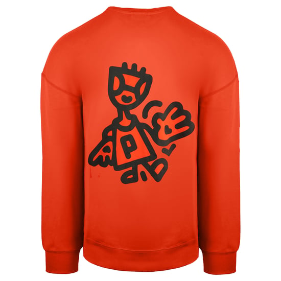 Puma x Mr Doodle Long Sleeve Crew Neck Red Mens Graphic Sweatshirt 598682 20