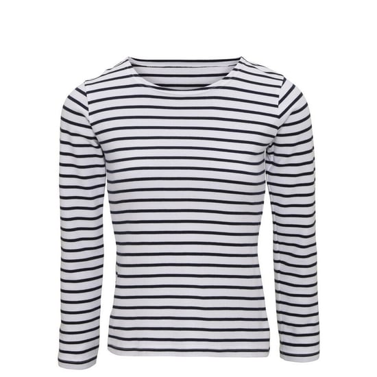Asquith & Fox Womens/Ladies Mariniere Coastal Long Sleeve T-Shirt (White/Navy) - Image 1