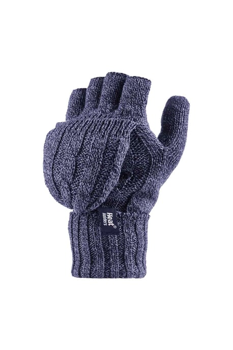 Convertidor térmico de mujer Guantes de punto por cable sin dedos de 2,3 tog - Image 1
