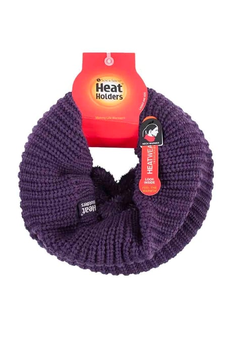Señoras grueso invierno cálido forro polar Chunky Calentador de cuello térmico de punto - Image 2
