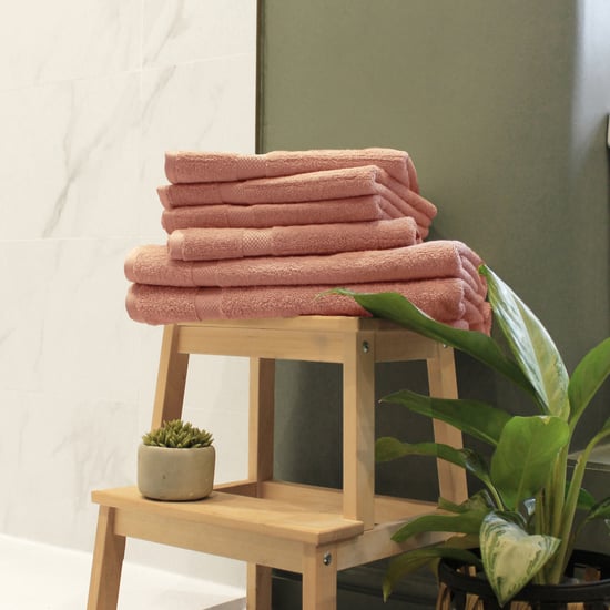 Paquete de 6 piezas de toallas de mano/sábanas de baño de algodón Loft - Image 1