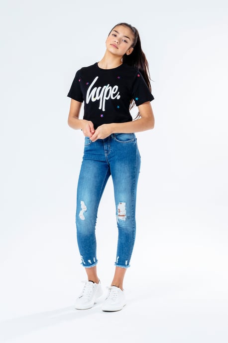 Hype Magic Star Kids Crop T-Shirt