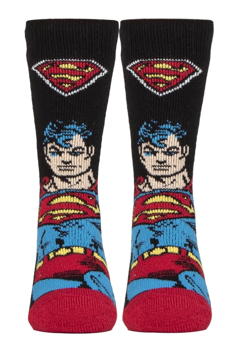 Calcetines Superman para hombre | Calentadores Lite | DC Universe Calcetines Térmicos Novedosos para Invierno - Superman - Image 1