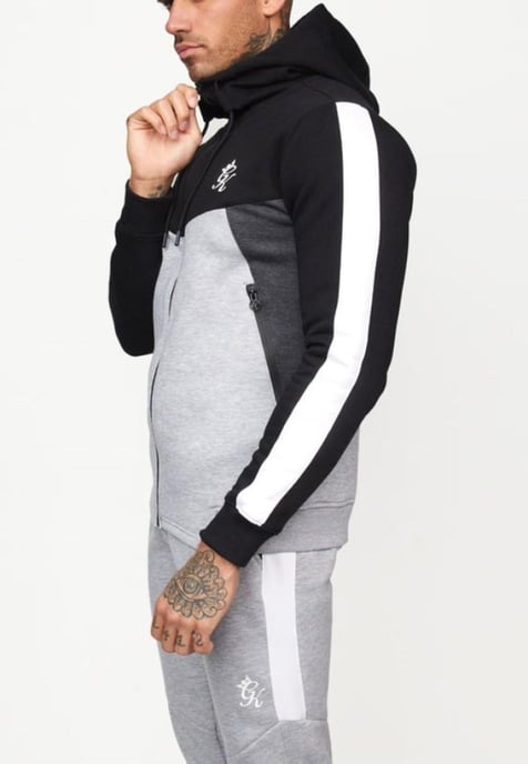 Gym King Koen Sudadera con cremallera para hombre Negro/Gris - Image 3