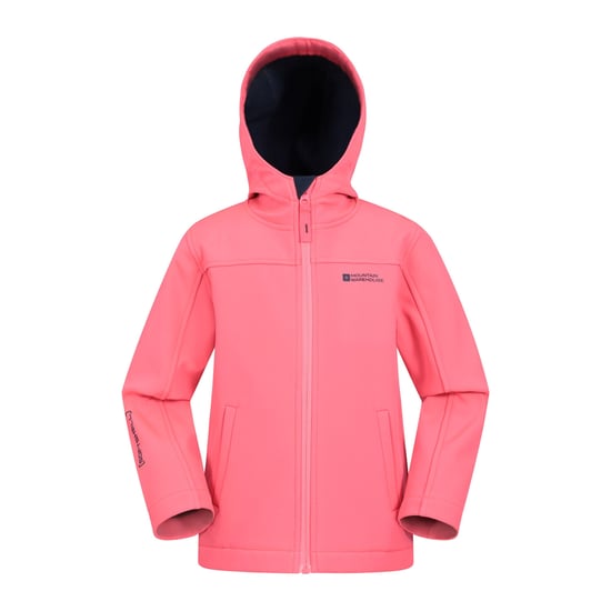 Mountain Warehouse Childrens/Kids Exodus Water Resistant Soft Shell Jacket (Bubblegum Pink) - Image 1