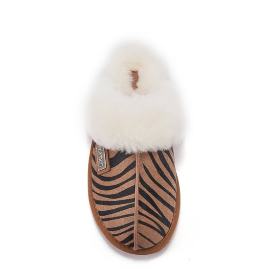 Closed Mule Zebra Slipper