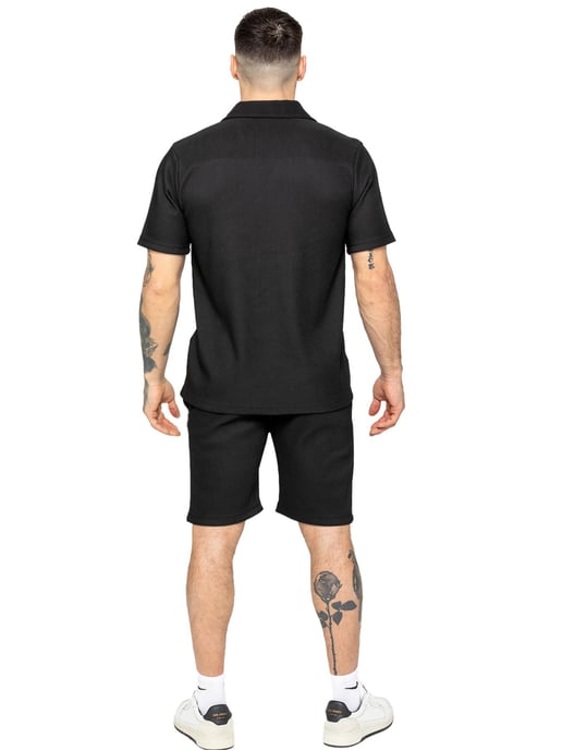 Enzo | Conjunto de camisa y pantalón corto con textura para hombre - Image 3