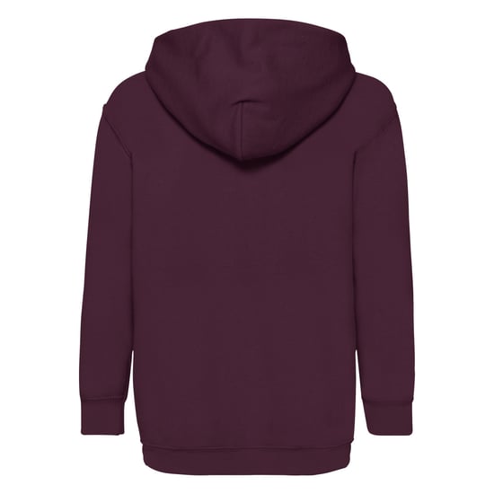 Fruit of the Loom Childrens/Kids Classic Hooded Sweatshirt (Burgundy) - Image 2