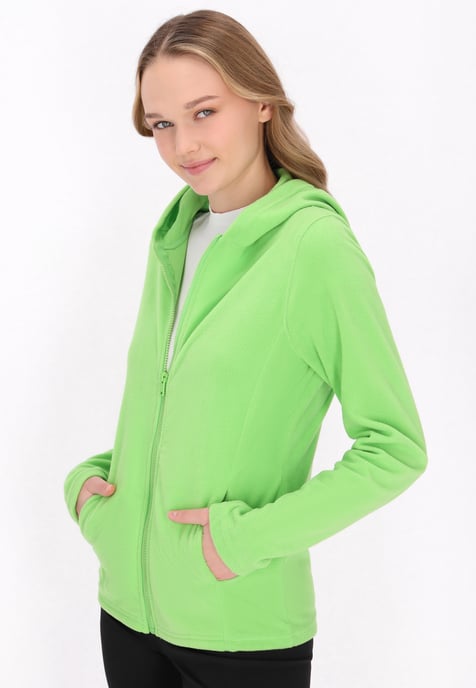 Mymo fleece jacket women green - Image 3