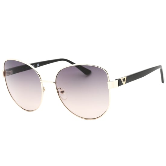 Gafas de sol Guess con lentes ahumados en degradado y montura dorada - Image 2