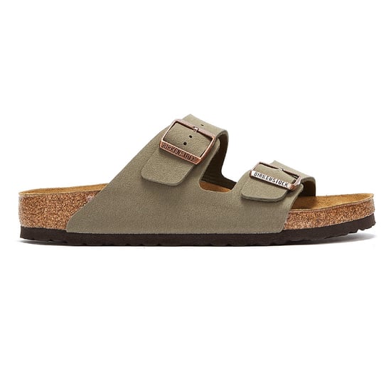 Mens Womens Birkenstock Arizona Birko Flor Nubuck Stone Sandals - (Grey) - Image 5