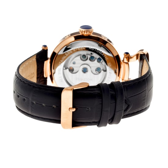 Reloj automático Heritor Ganzi semiesqueleto con correa de cuero - Image 2