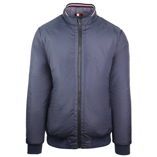Chaqueta bomber acolchada reversible con cremallera para hombre azul marino de Tommy Hilfiger - Image 1