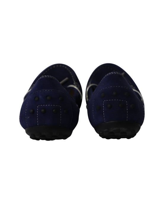 Tod's Scrunch Ballet Flats in Royal Blue Suede - Image 4