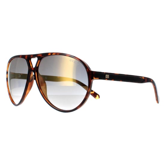 Guess Aviator Mens Dark Havana  Brown Mirror GF5070