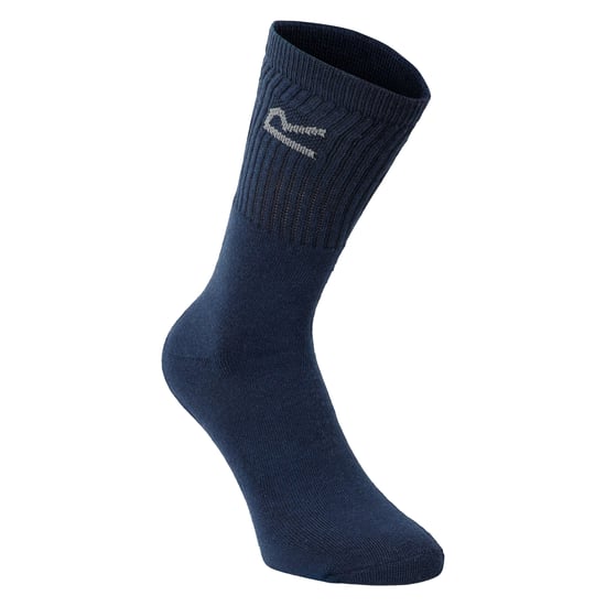 Regatta Great Outdoors Mens Cotton Rich Casual Socks (Pack Of 3) (Navy Marl) - Image 2