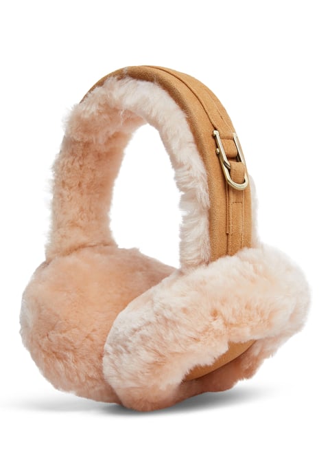 Womens Winter Super Soft Fluffy Tan Ear Muffs Warm and Cozy Ear Warmers