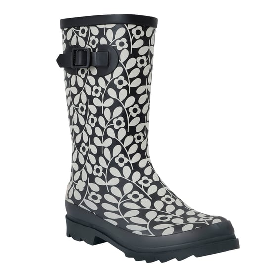Regatta Womens/Ladies Orla Kiely Jasmine Flower Quarter Wellington Boots (Black) - Image 4