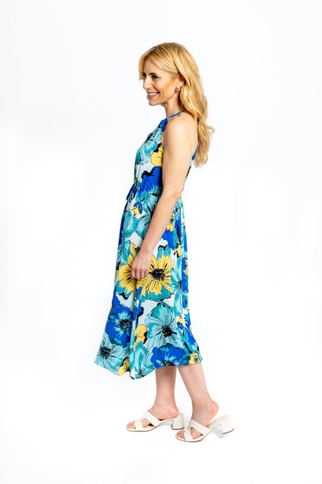 Vestido floral de cuello alto Tia - Image 2