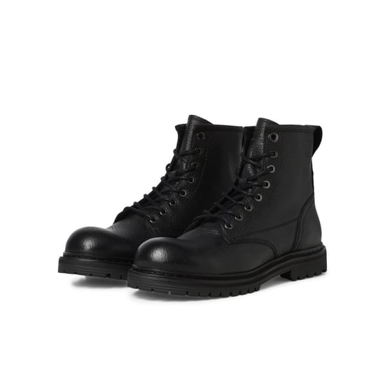 Jack & Jones Bota de piel Buckley con cordones Negro - Image 2