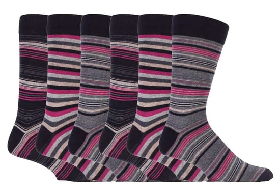 Pack de 6 calcetines de algodón con rayas de colores en 7 estilos - Image 1