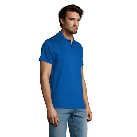 SOLS Mens Prescott Jersey Polo Shirt (Royal Blue) - Image 3