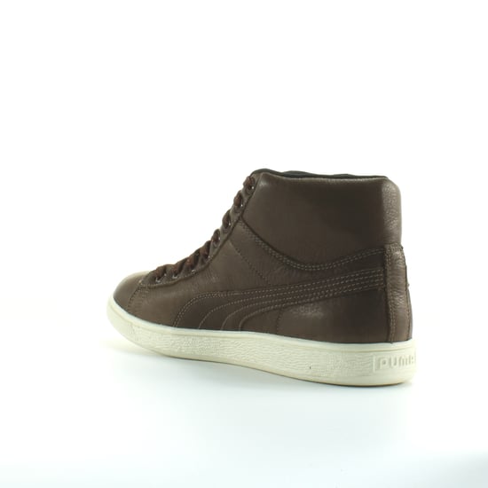 Puma Classic Mid GTX Brown Leather Mens Lace Up Trainers 357044 01