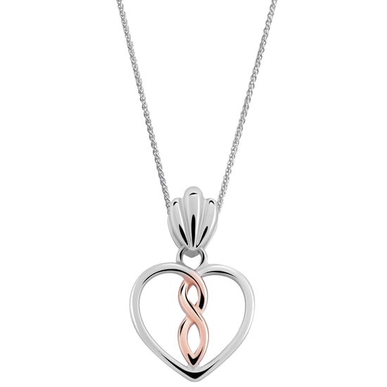 Orphelia 'Delilah' Women's 925 Sterling Silver Set: Necklace + Earrings + Ring - Silver/Rose SET-7475 - Image 4