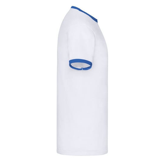 Fruit of the Loom Unisex Adult Ringer T-Shirt (White/Royal Blue) - Image 3