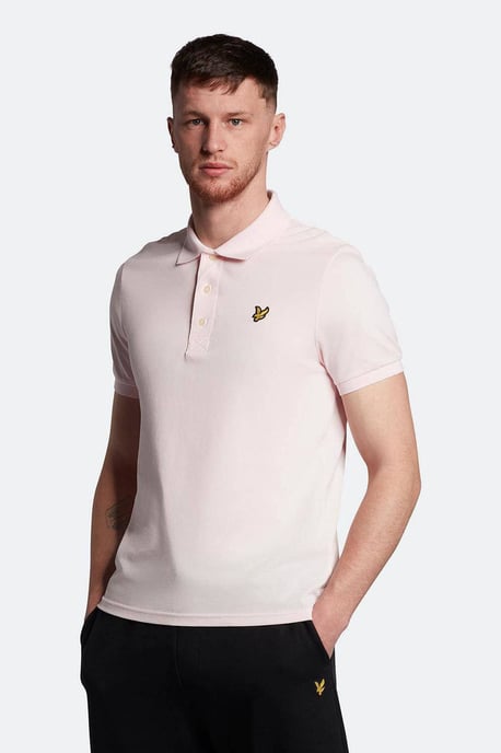 Lyle & Scott Polo SS Plain Polo Shirt Pink - Image 2