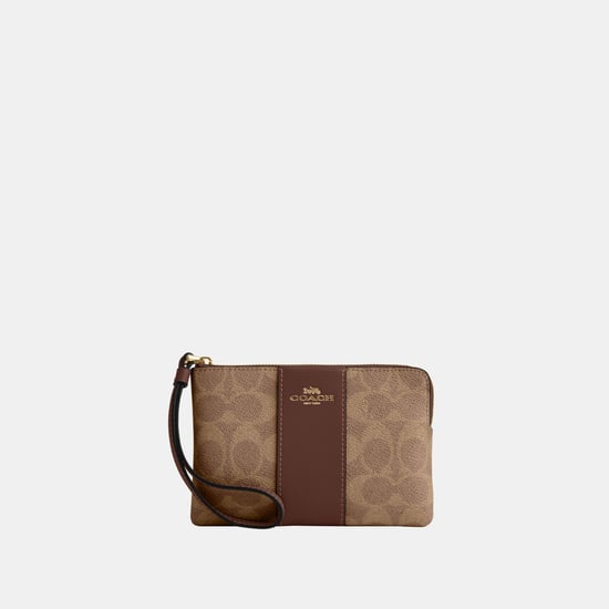 Corner Zip in Signature Canvas with Leather Stripe Bag
