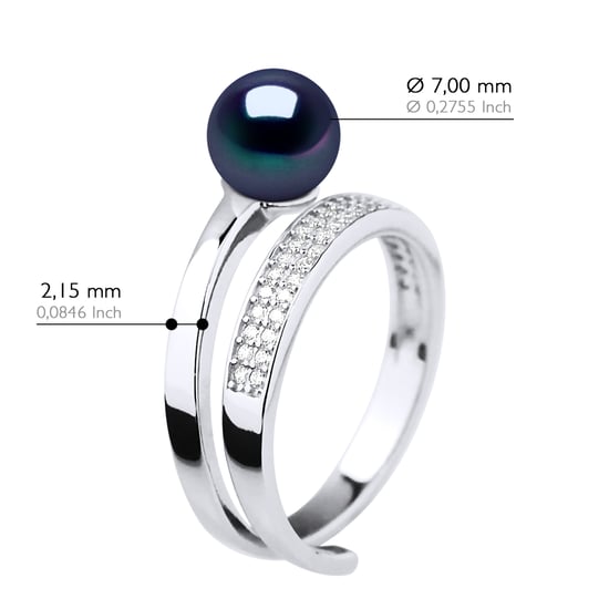 Ring Jewelry - Real Cultured Freshwater Pearl Round 8-9 mm - Image 2
