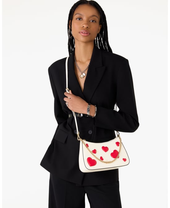 Madison Inset Puffy Heart Medium Convertible Crossbody