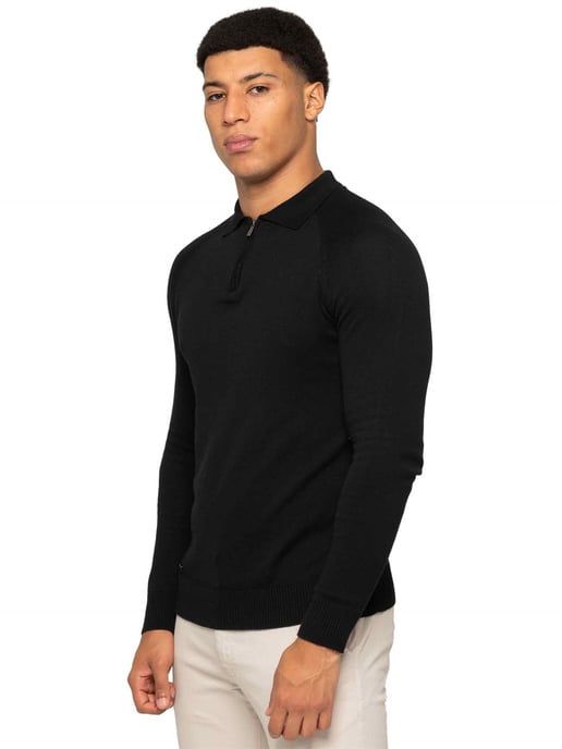 Enzo Milano Polo con media cremallera para hombre - Image 2