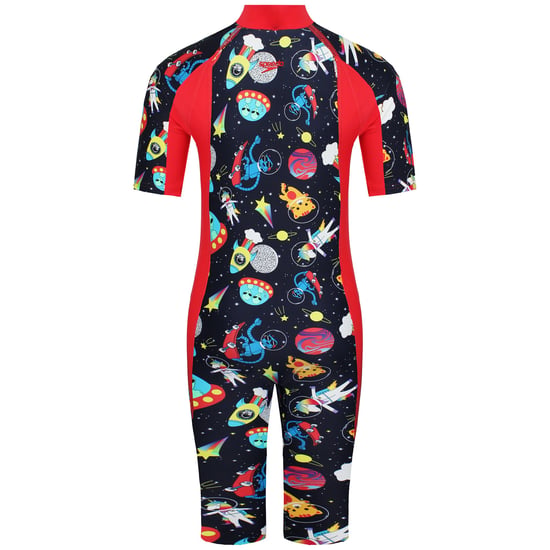 Speedo Traje de baño para niños con protección solar todo en uno con cremallera de manga corta - Image 2