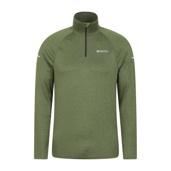 Mountain Warehouse Mens Echo Melange Recycled Half Zip Midlayer (Green)