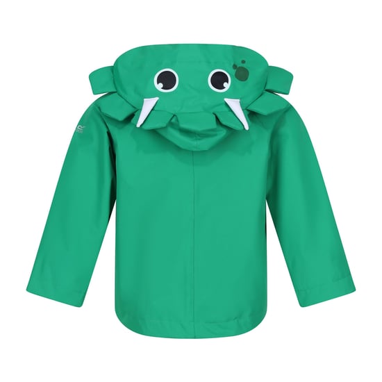 Regatta Childrens/Kids Stompy The Dinosaur Waterproof Jacket (Jellybean Green) - Image 2